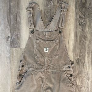 Hey Gang Corduroy Knee Patch Overalls. Tan. Size 1.